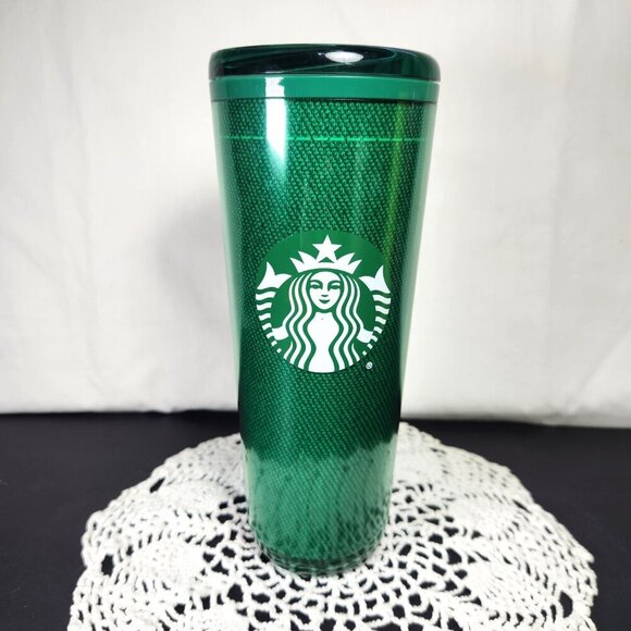 Starbucks Tumbler 24oz Green Apron Cup 2024 Siren Logo Slide Top Lid - Picture 1 of 9
